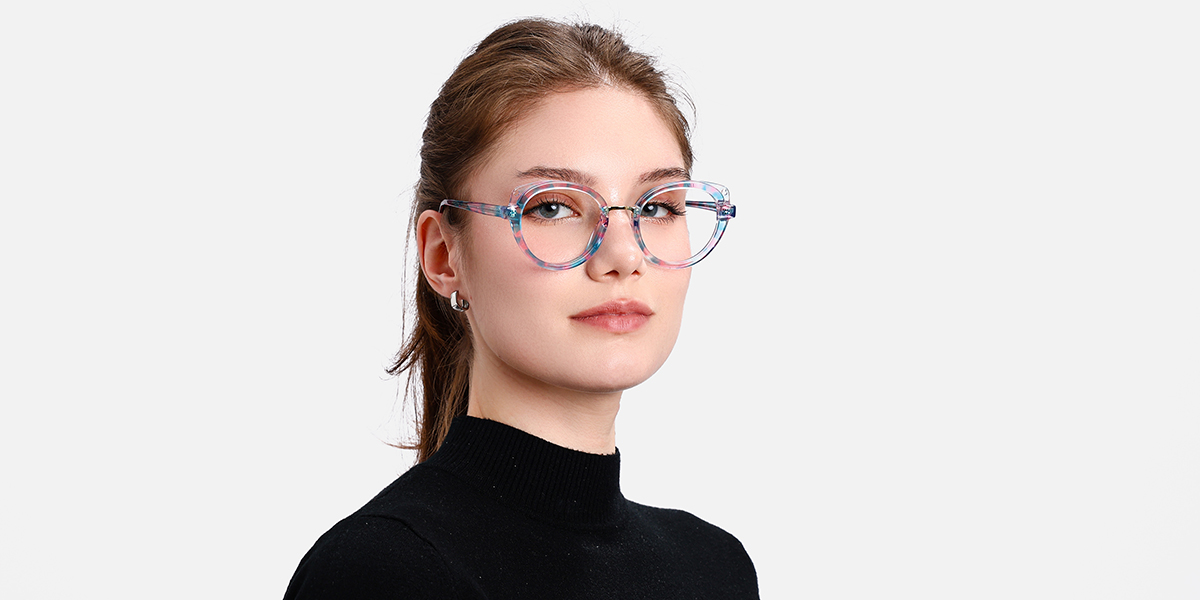 Women S Full Frame Acetate Metal Eyeglasses Firmoo