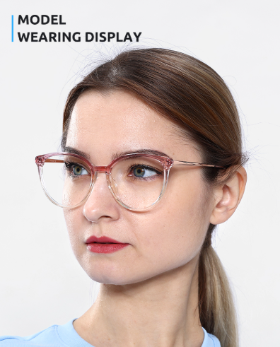 Women's full frame mixed material eyeglasses | Firmoo.com