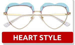 Heart style glasses
