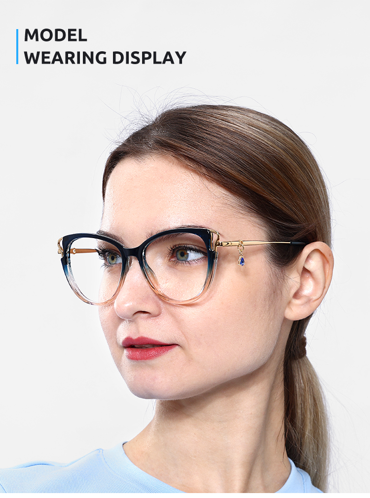 Women's full frame TR & Metal eyeglasses | Firmoo.com