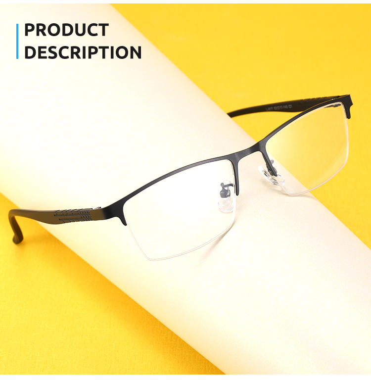 Unisex semi-rimless Metal&TR eyeglasses | Firmoo.com