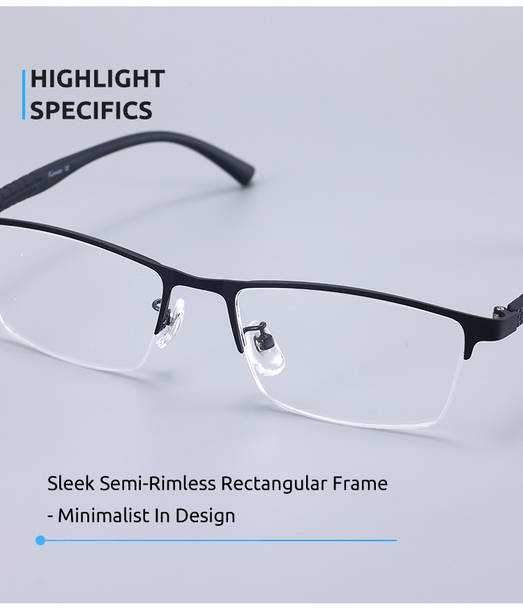 Unisex semi-rimless Metal&TR eyeglasses | Firmoo.com