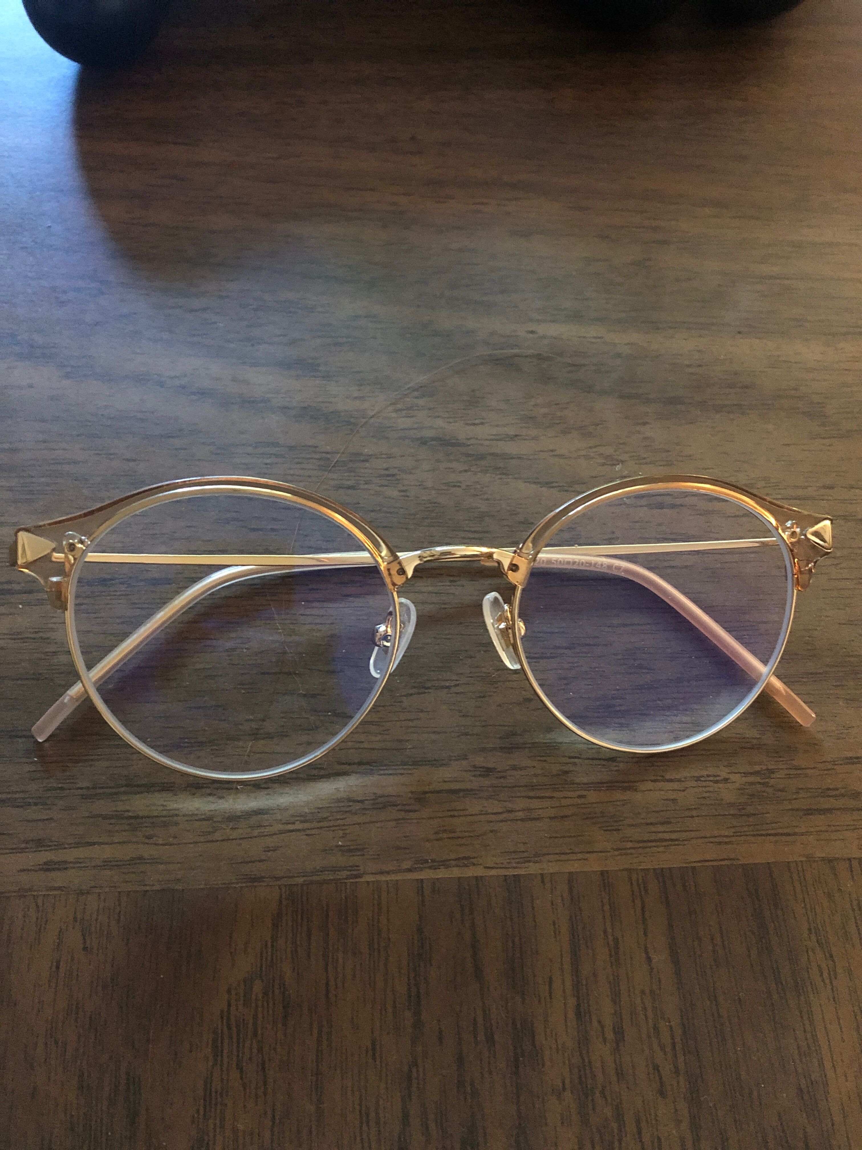 Unisex full frame mixed material eyeglasses