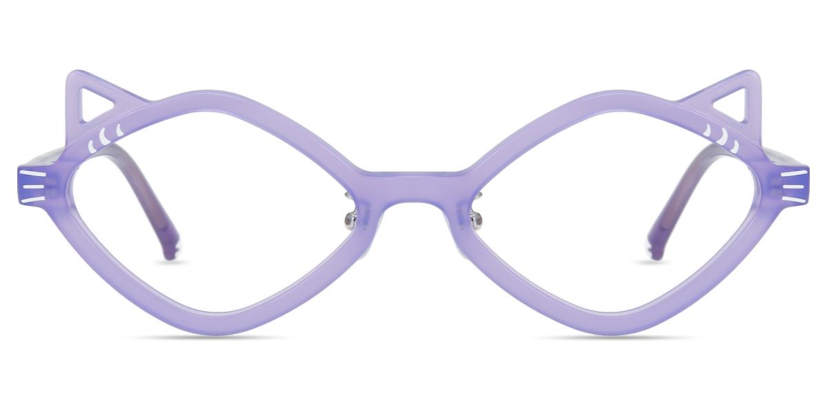 Women Glasses Medium Andrew045 | Purple Acetate Geometric Frame | Firmoo UK