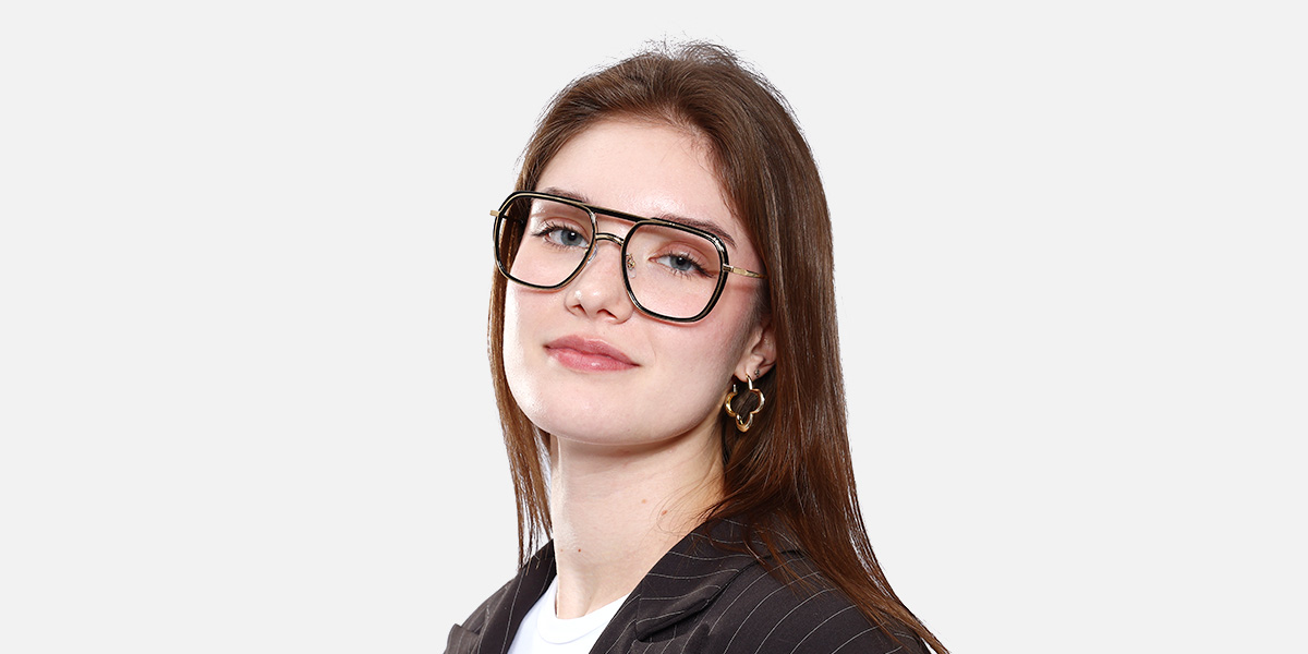 Women's full frame TR & Metal eyeglasses | Firmoo.com