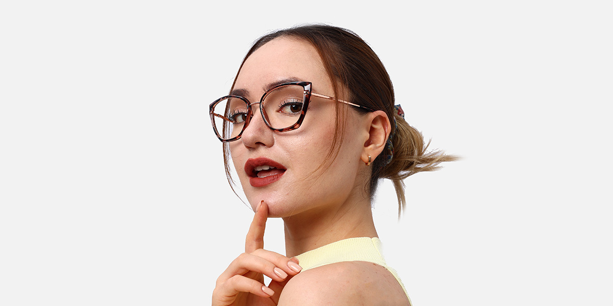 Women's full frame Metal & TR eyeglasses | Firmoo.com