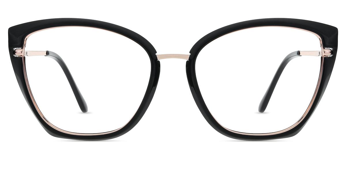 Occhiali da sole cat-eye in metallo e acetato