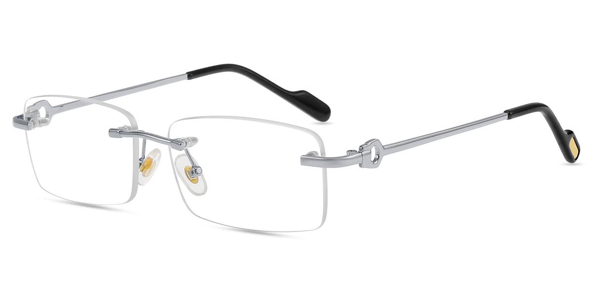 Unisex rimless Metal eyeglasses | Firmoo.com