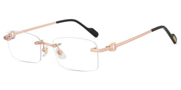 Unisex rimless Metal eyeglasses | Firmoo.com