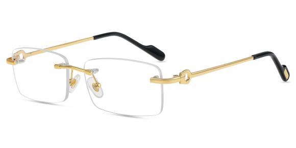 Unisex rimless Metal eyeglasses | Firmoo.com