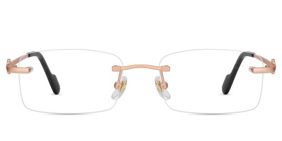 Unisex rimless Metal eyeglasses | Firmoo.com