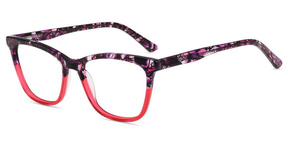 Gafas Graduadas Mujer AC43122 | Gafas Ojos de gato Rosas,Violetas Con Montura Acetato | Firmoo ES