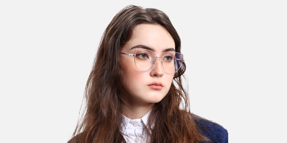 Women's full frame Metal eyeglasses | Firmoo.com