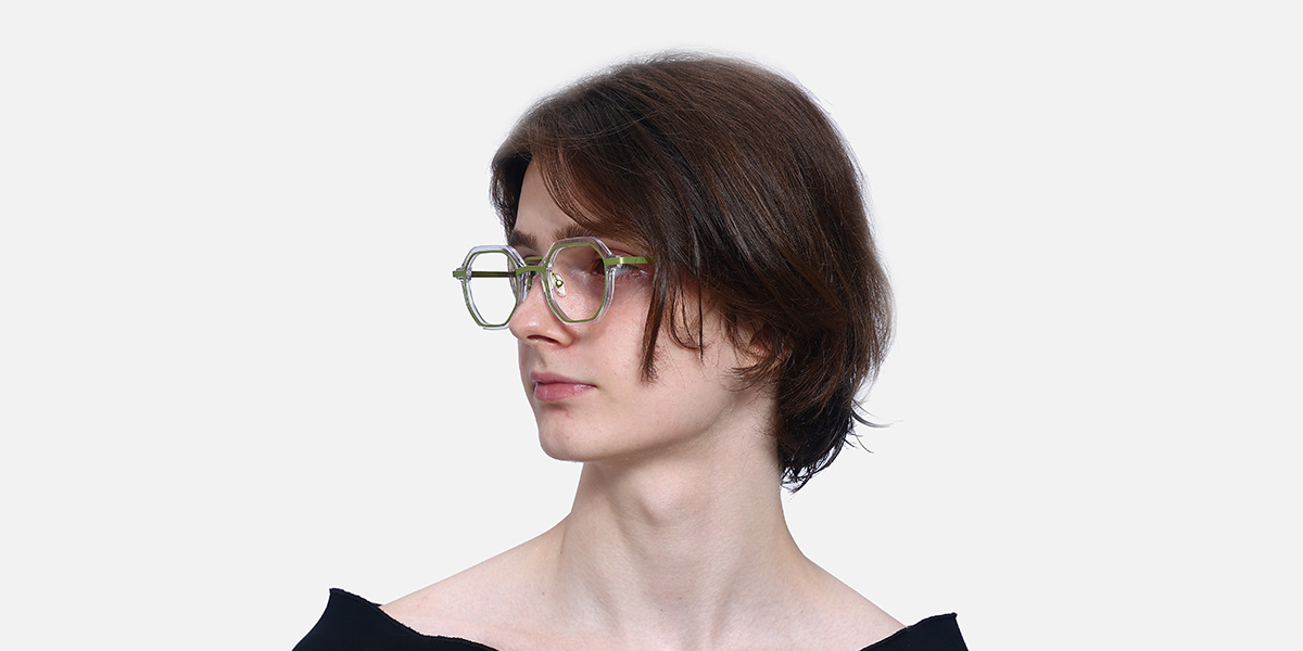 Unisex full frame Metal & Acetate eyeglasses | Firmoo.com