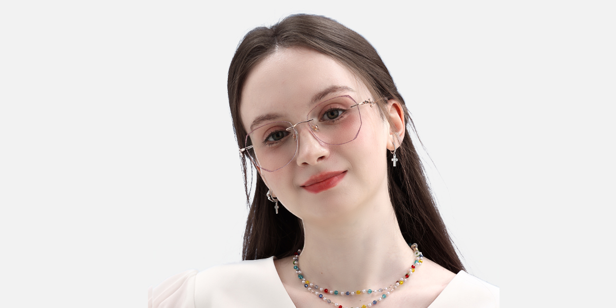 Women's rimless Metal eyeglasses | Firmoo.com