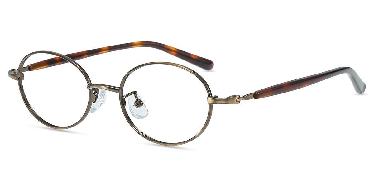 Lunettes Vintage Choc C214 Demi-rim Bronze Argent - Monture Métal, Verres 52mm, Branches 135mm, Unisexe Adulte