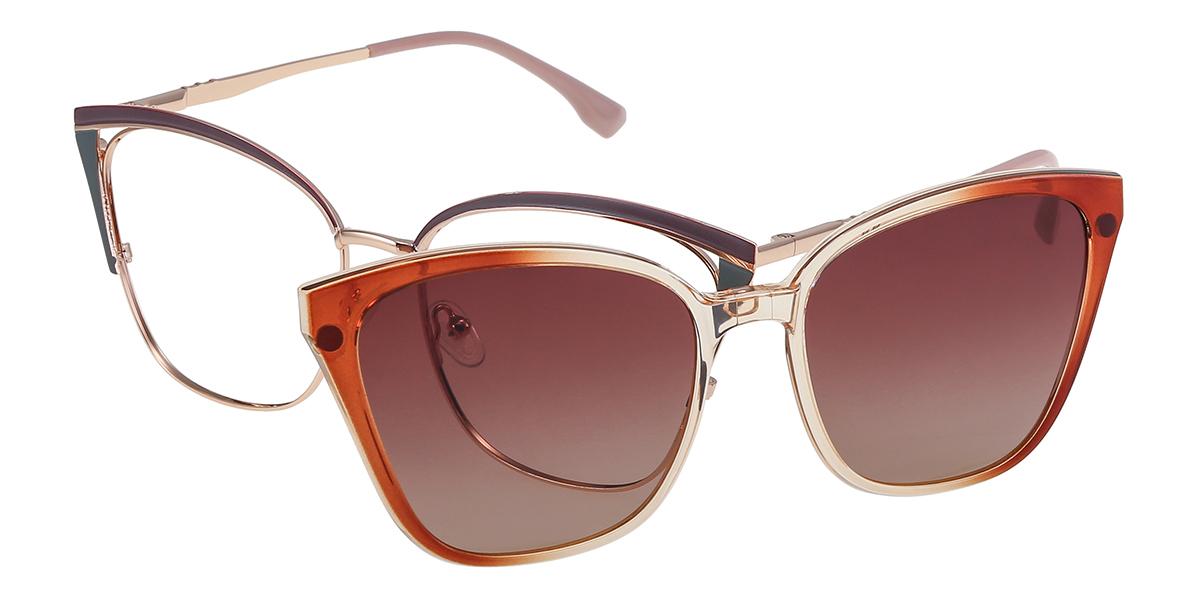 Occhiali da vista Donna AM2256 Occhiali Cat eye Grigio,Viola,Oro