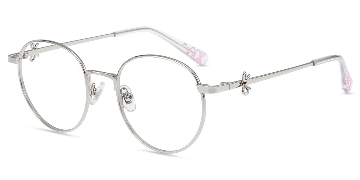 Lentes oftálmicos Mujer bow165 | con Armazón Pequeño de Metal Redondo ...
