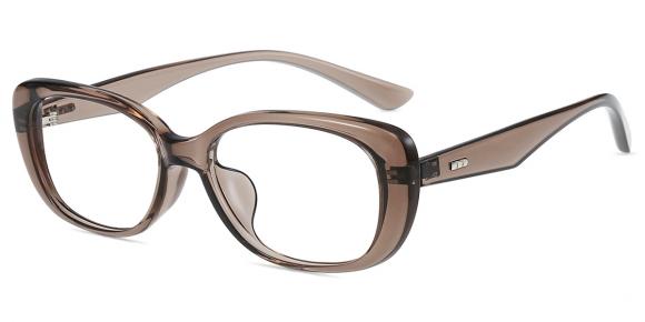 Lunettes Framers Freya 147 - Cadre Ovale Marron Transparent En Acétate, Neuf Sans étiquette