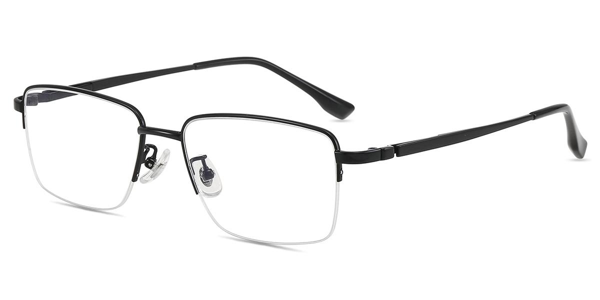 Men's semi-rimless Metal eyeglasses | Firmoo.com