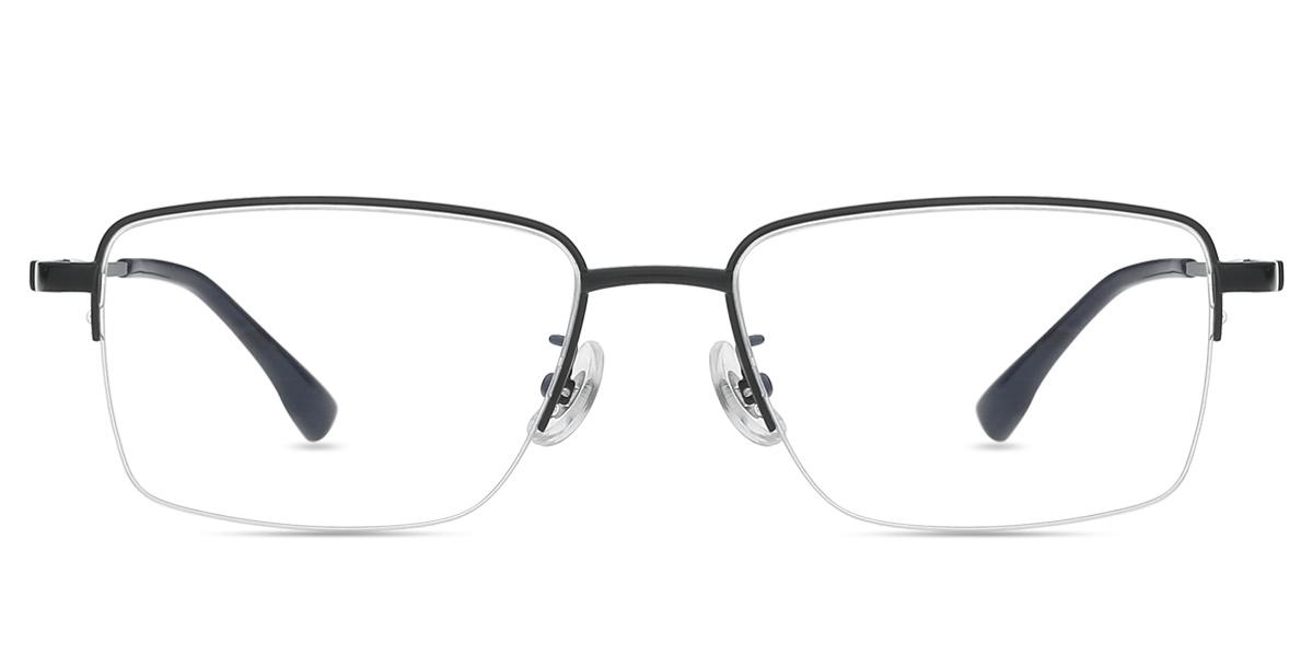 Men's semi-rimless Metal eyeglasses | Firmoo.com