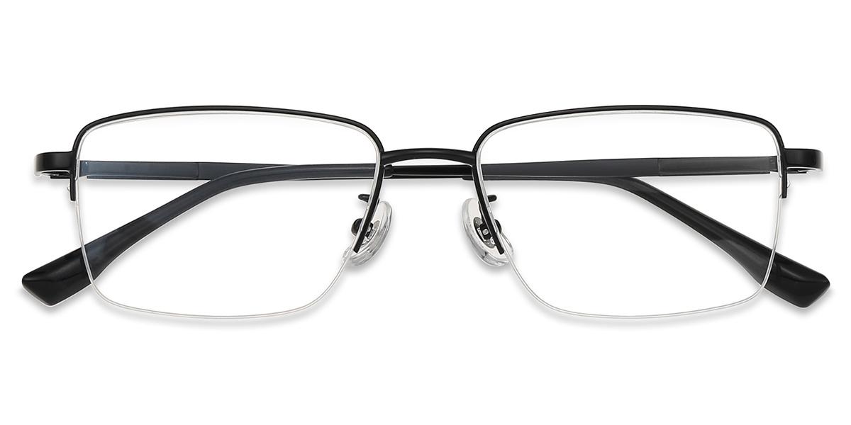 Men's semi-rimless Metal eyeglasses | Firmoo.com