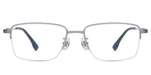 Men's semi-rimless Metal eyeglasses | Firmoo.com