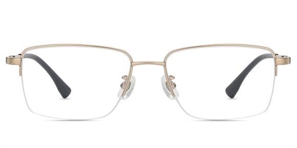 Men's semi-rimless Metal eyeglasses | Firmoo.com