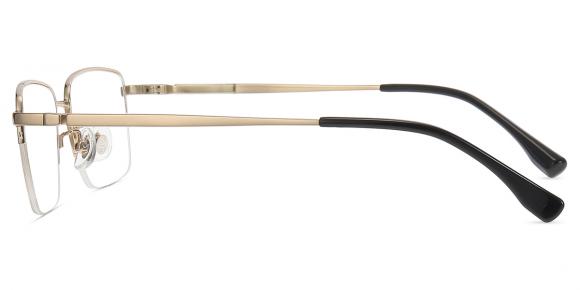Men's semi-rimless Metal eyeglasses | Firmoo.com