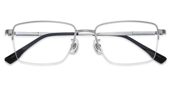 Men's semi-rimless Metal eyeglasses | Firmoo.com