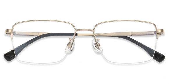 Men's semi-rimless Metal eyeglasses | Firmoo.com