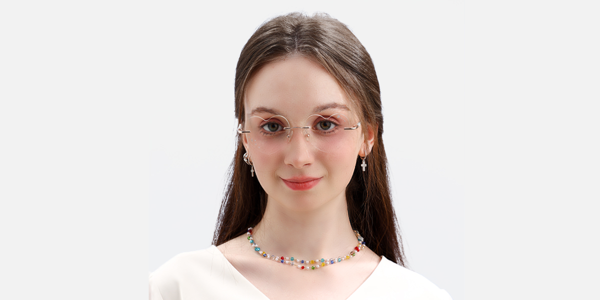 Women's rimless Metal eyeglasses | Firmoo.com