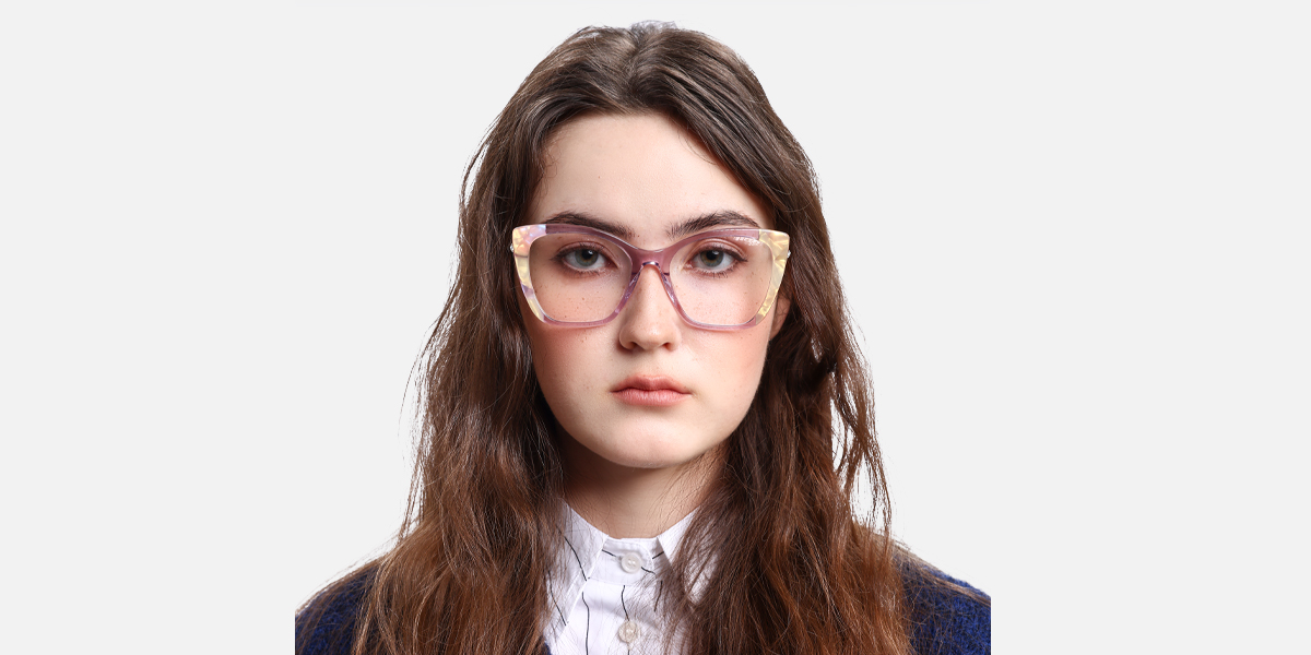 Women's full frame Acetate & Metal eyeglasses | Firmoo.com