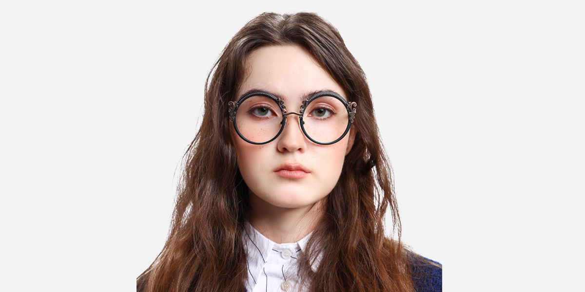Women's full frame Metal eyeglasses | Firmoo.com