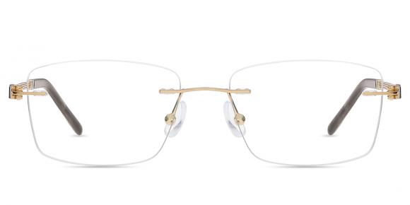 Men's rimless Metal eyeglasses | Firmoo.com