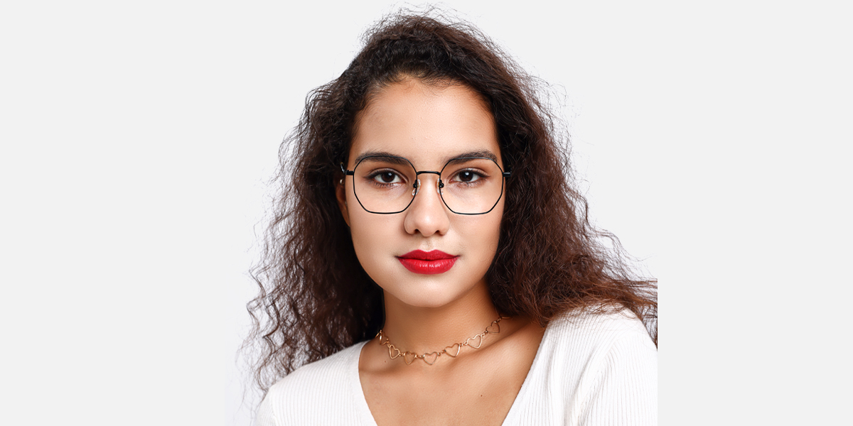 Unisex full frame Metal eyeglasses | Firmoo.com