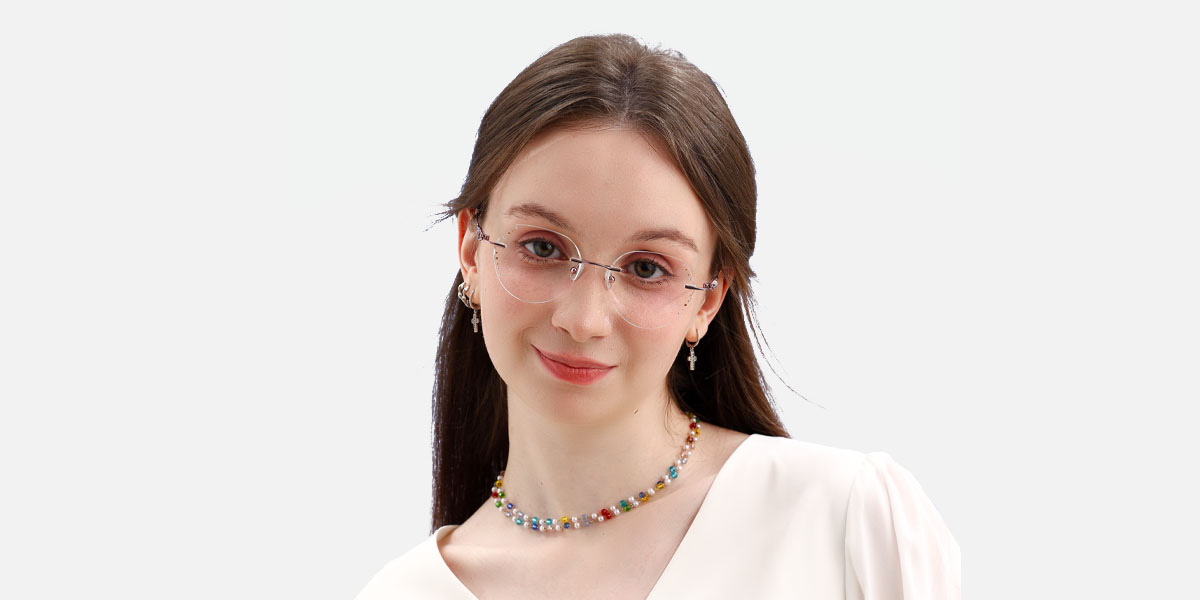 Women's rimless Metal eyeglasses | Firmoo.com