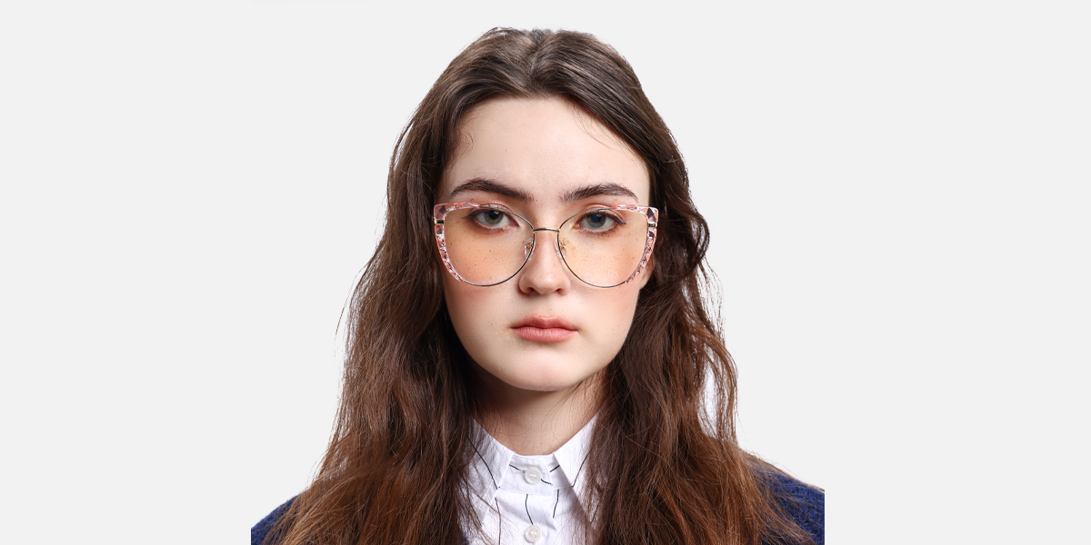 Women's full frame Metal & TR eyeglasses | Firmoo.com