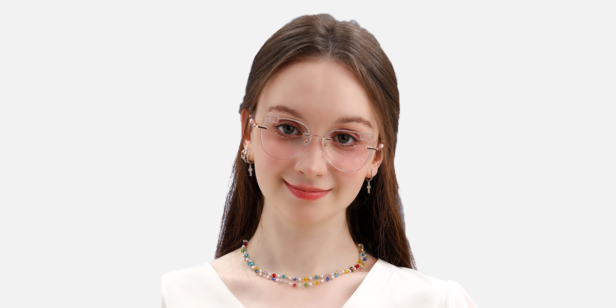 Women's rimless Metal eyeglasses | Firmoo.com