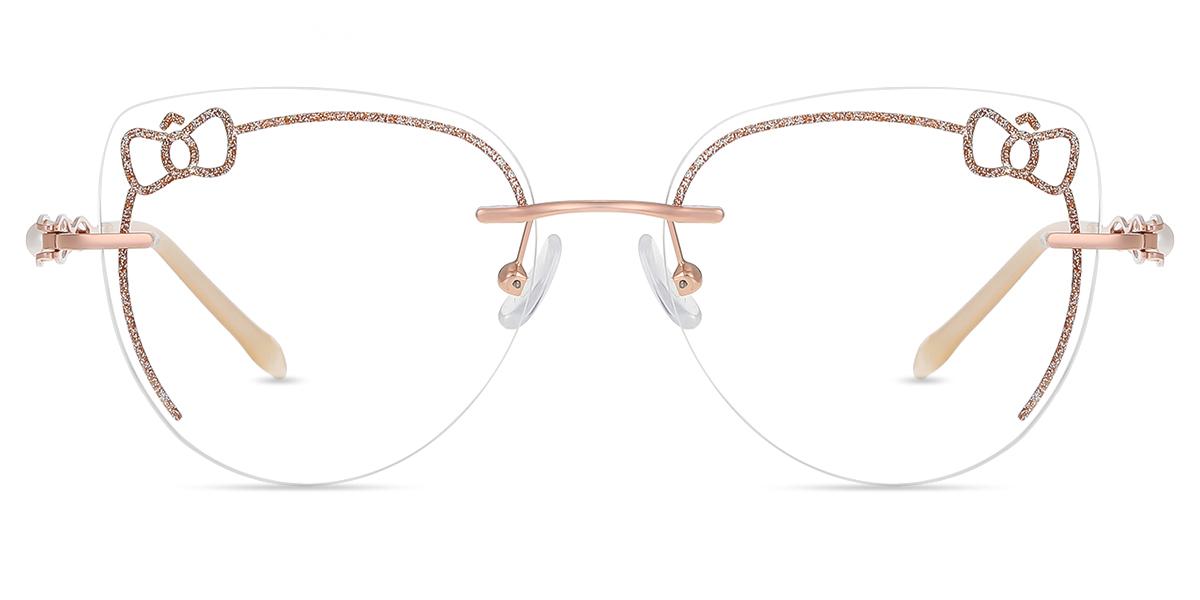 Women's rimless Metal eyeglasses