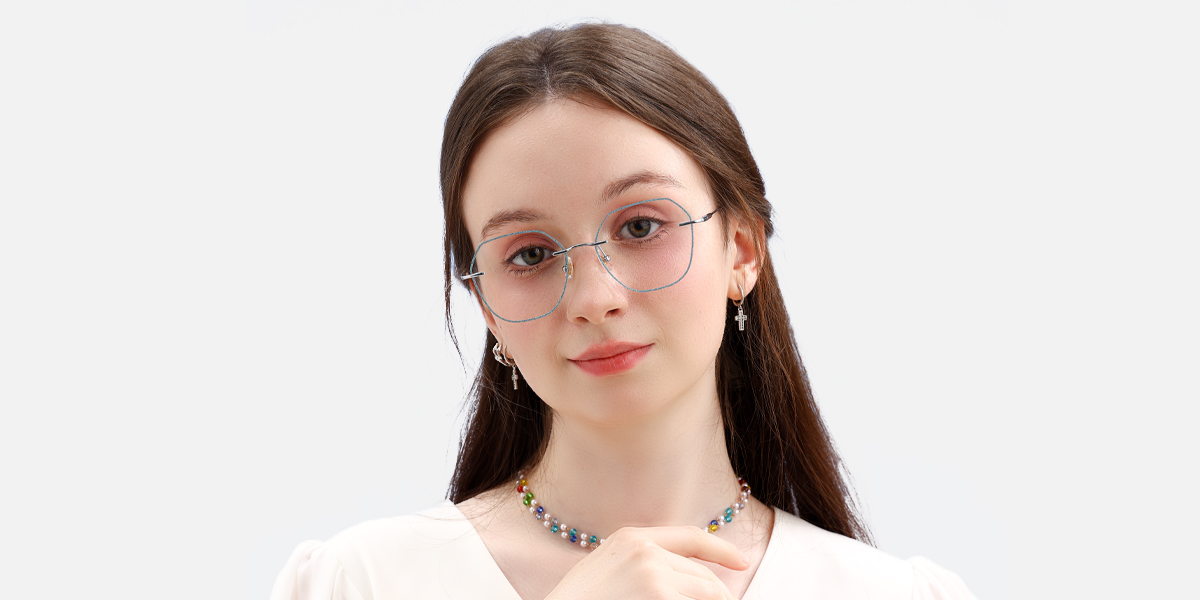 Women's rimless Metal eyeglasses | Firmoo.com