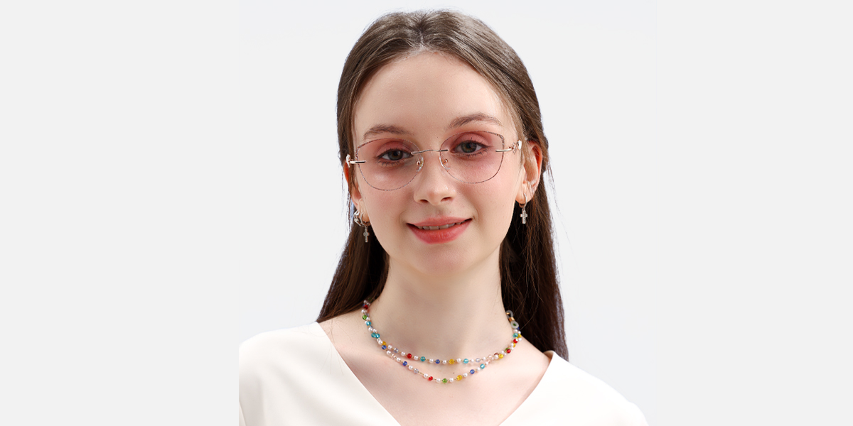 Women's rimless Metal eyeglasses | Firmoo.com