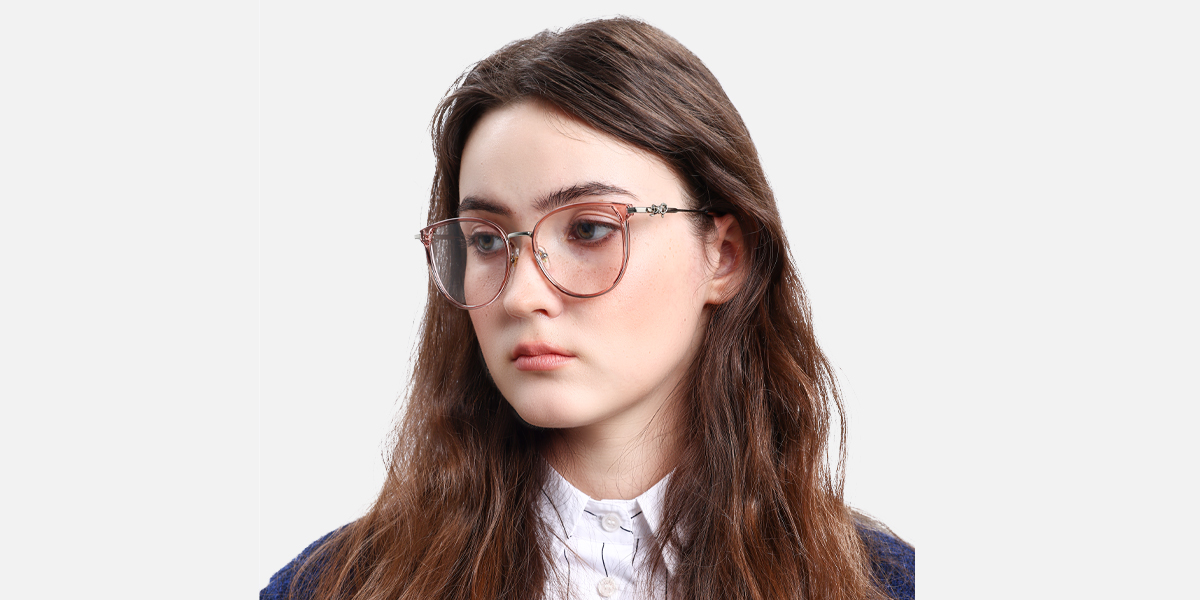 Women's full frame TR & Metal eyeglasses | Firmoo.com