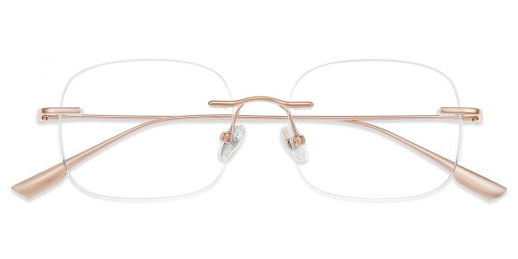 Unisex rimless Titanium eyeglasses | Firmoo.com