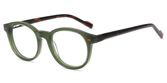 MUTYNE Occhiali Da Vista Uomo E Donna In Acetato Opaco - Montatura Rotonda Multicolore A Gamba Larga, UV400