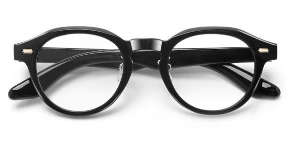 Unisex Glasses Medium TR18449 | Black Tr Round Frame | Firmoo UK