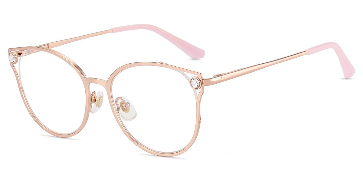 Women's semi-rimless Metal eyeglasses | Firmoo.com