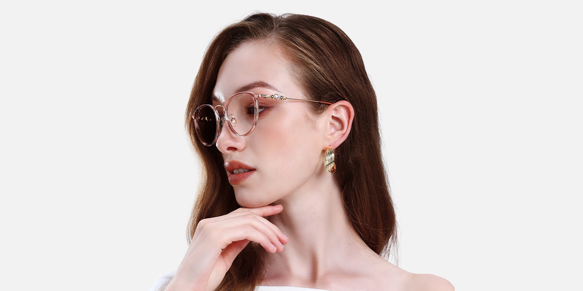 Women's full frame TR & Metal eyeglasses | Firmoo.com