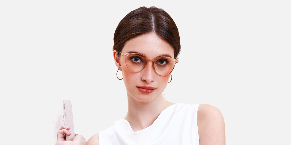 Women's full frame TR & Metal eyeglasses | Firmoo.com