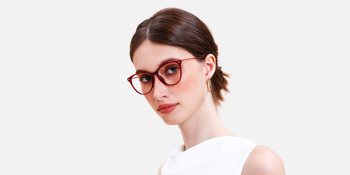 Women's full frame TR & Metal eyeglasses | Firmoo.com